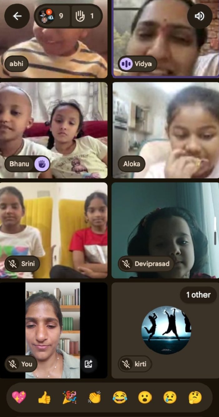 Interactive online cohort learning Bhagavad Gita shlokas and meanings
