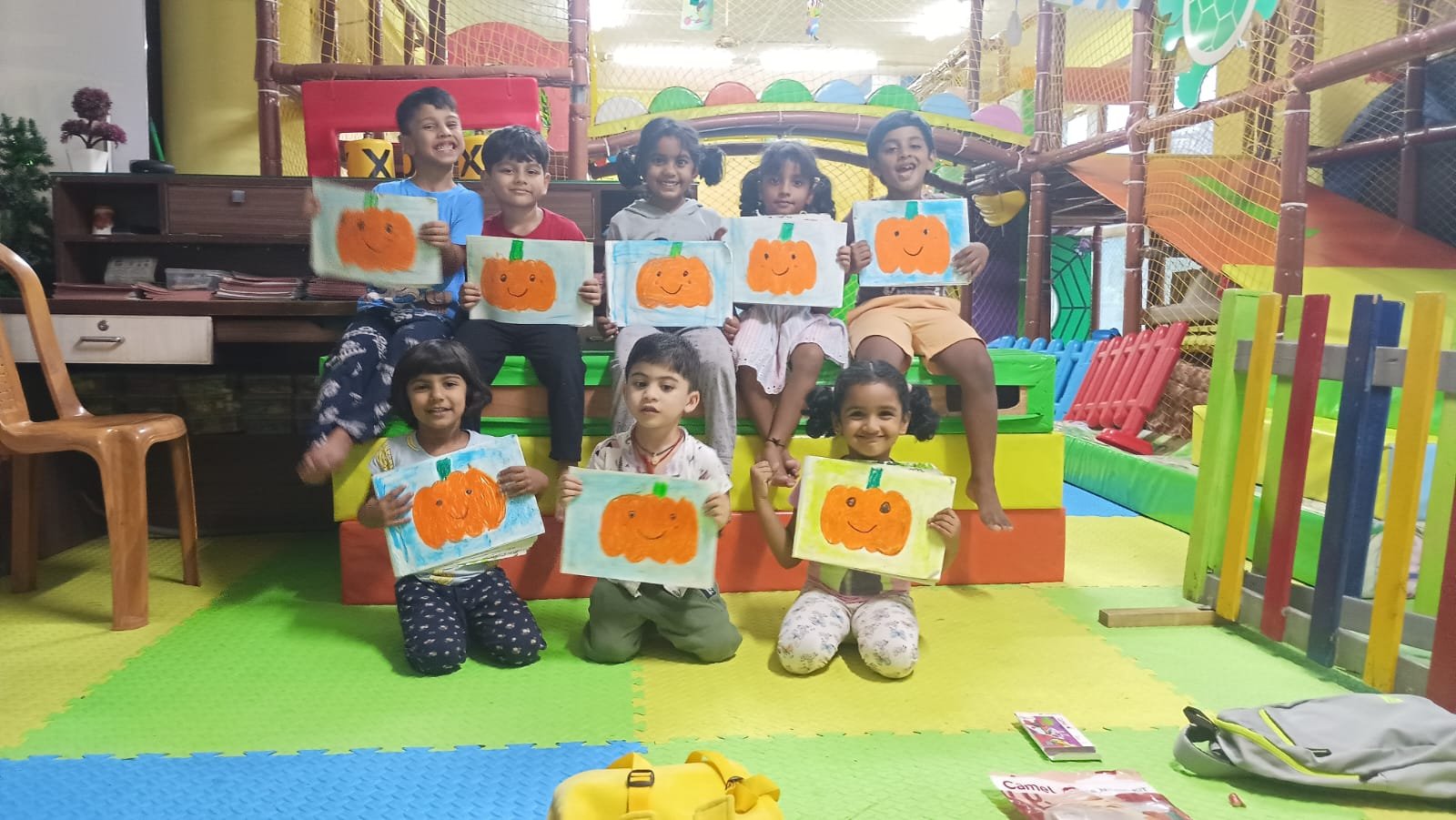 Bengaluru campus classroom celebration with vibrant student displays