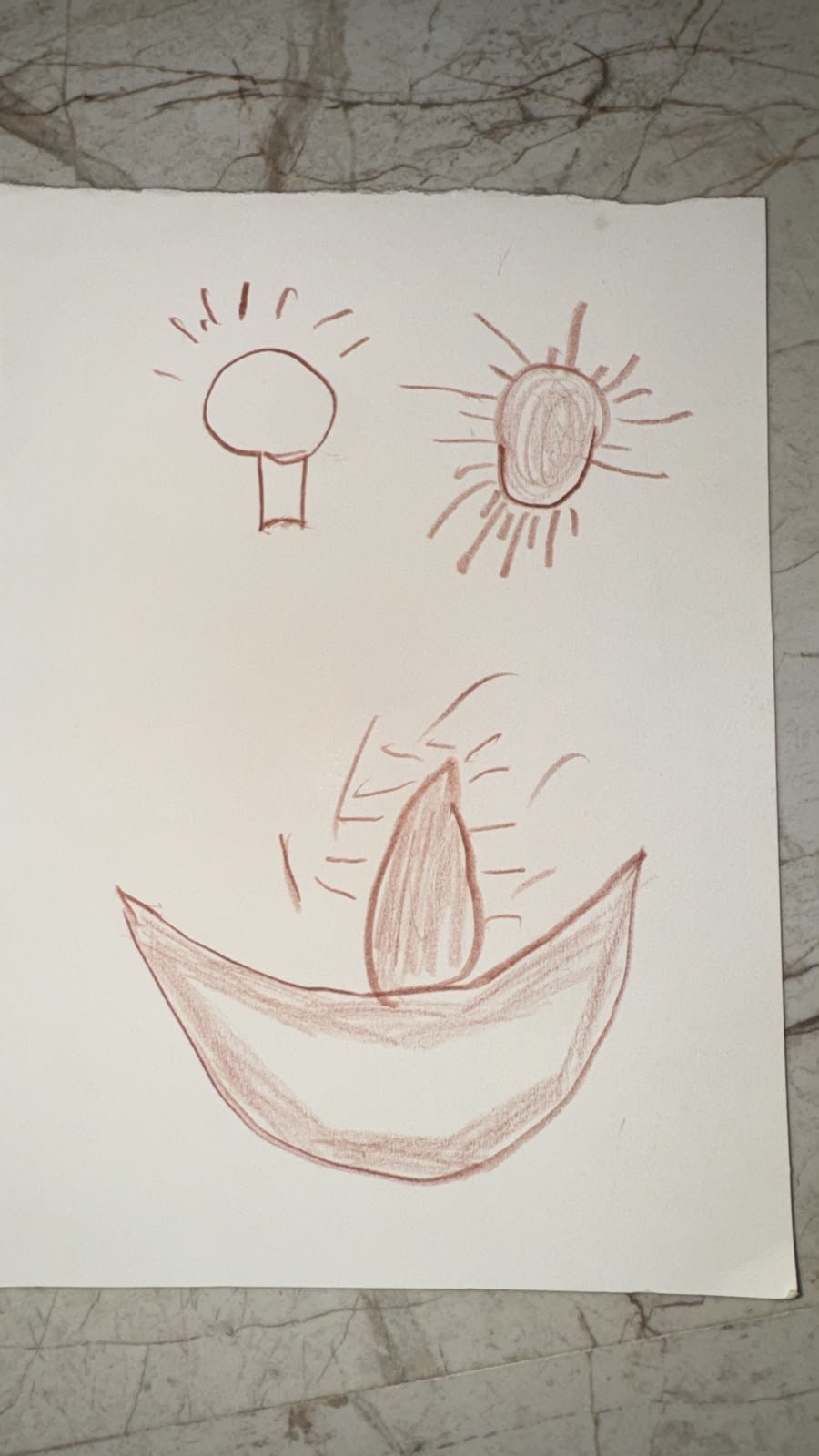 Children sharing creative artwork during online cohort exhibition
